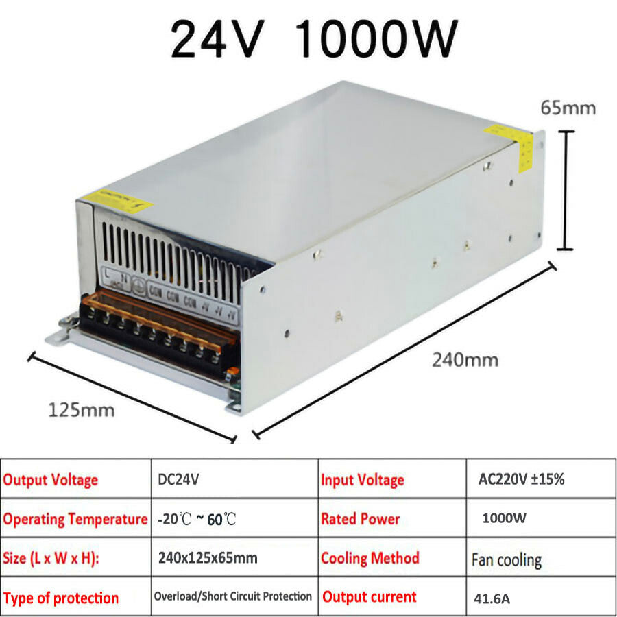 3V/5V/9V/12V/13.8V~48V 10W~3500W DC Regulated Switching Power Supply