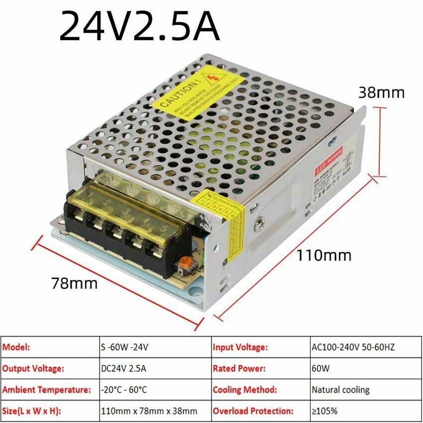 3V/5V/9V/12V/13.8V~48V 10W~3500W DC Regulated Switching Power Supply
