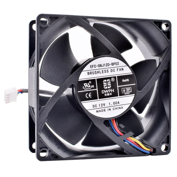 DWPH EFC-08J12D-BP02 80x80x32mm DC12V 1.00A power switch server 4pin cooling fan