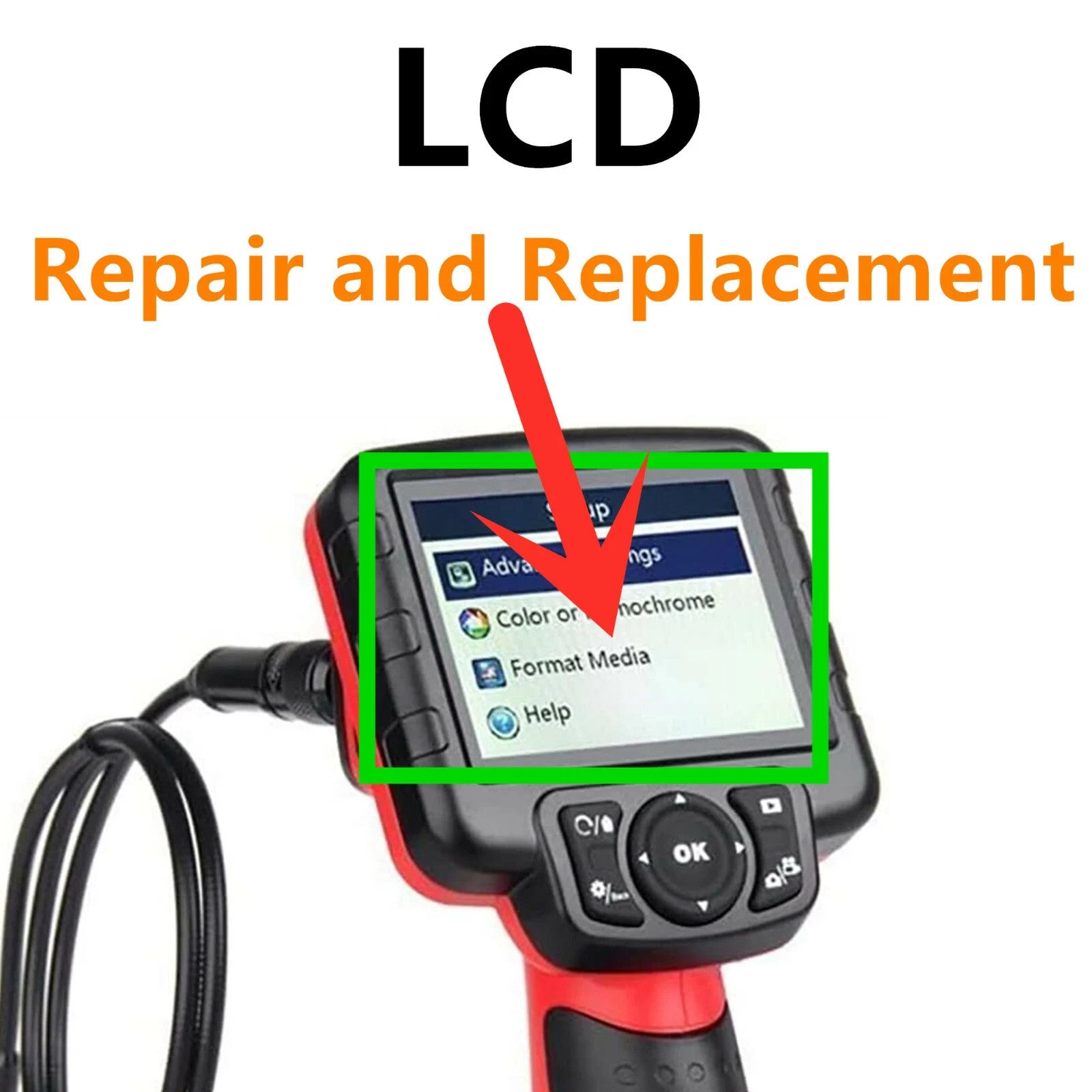 LCD Fit For Autel Maxivideo MV400 Display screen Panel