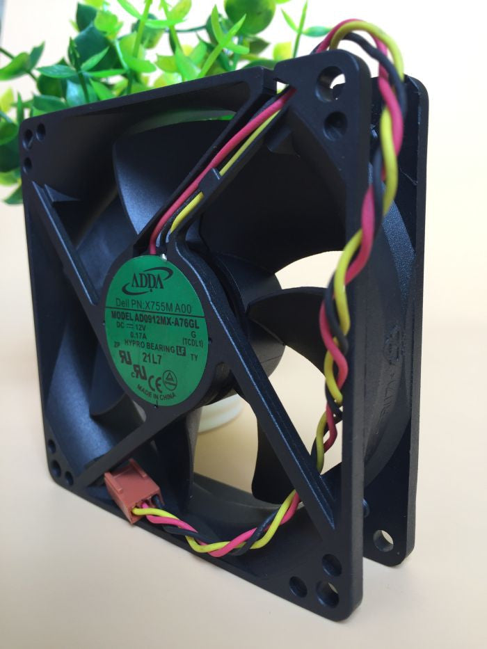 Brand ADDA AD0912MX-A76GL 9025 9CM DC 12V 0.17A HP P/N:447580-001 axial fan