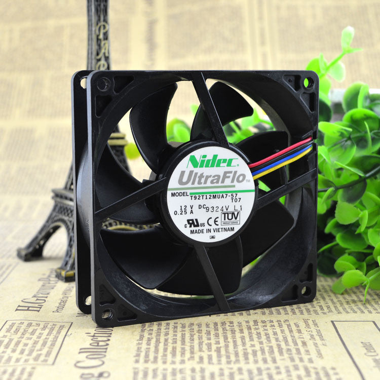 Nidec UltraFlo Series 9025 0.25A T92T12MUA7-57 4-wire high volume silent fan