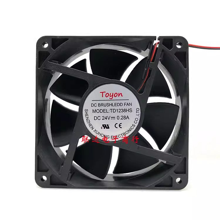 TOYON TD1238HS 12038 DC24V 0.28A 12CM 2-wire Inverter Cooling Fan