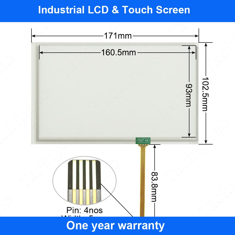 GS2107-WTBD Touch Screen for GS2107WTBD Mitsubishi with Front Overlay