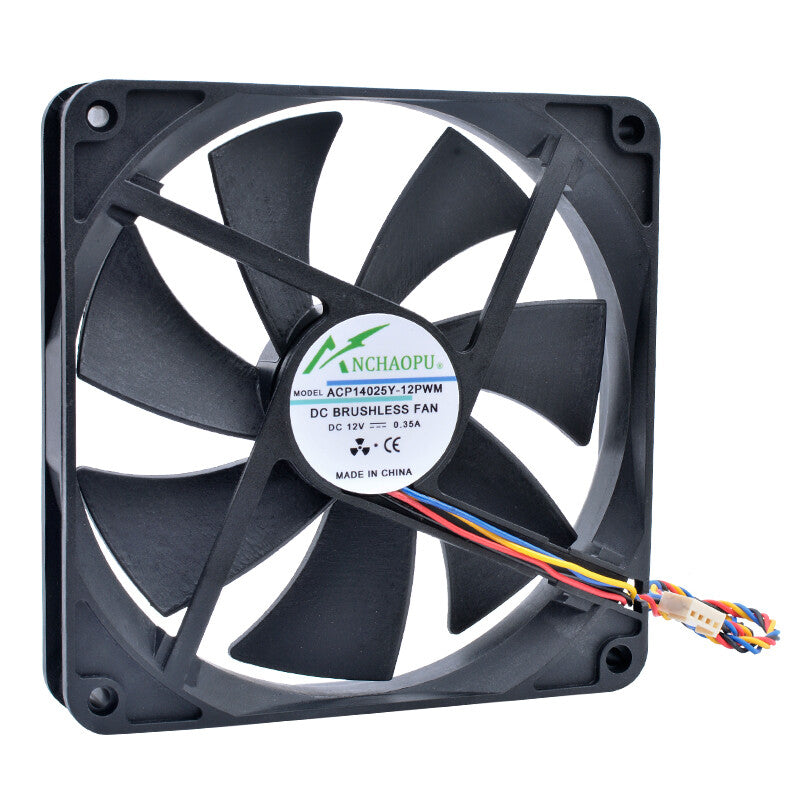 ACP14025Y-12PWM 140mm DC12V 0.35A 4pin cooling fan for chassis CPU power supply