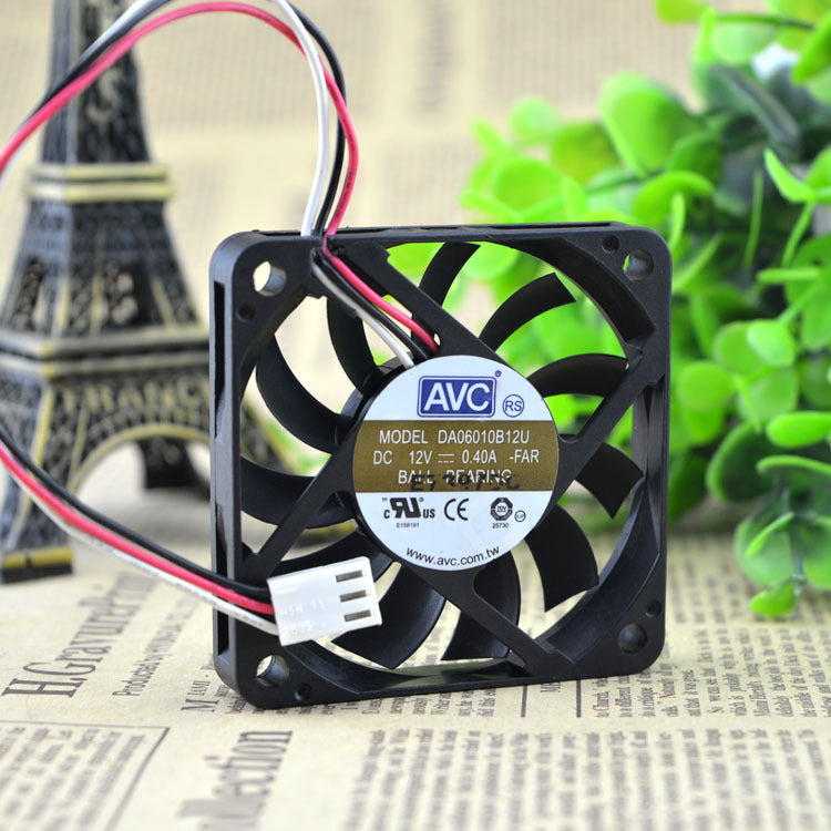 AVC DA06010B12U 6010 6CM 12V 0.40A 3pin