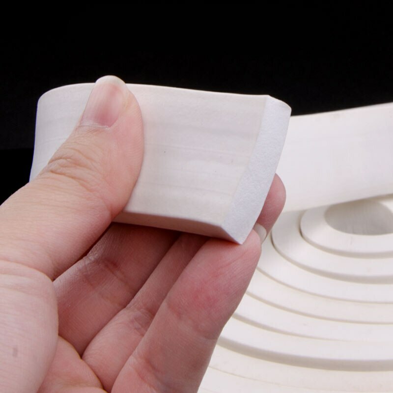 White Foam Weather Sponge Rubber Strip Seal For Doors Windows square 8 - 20mm