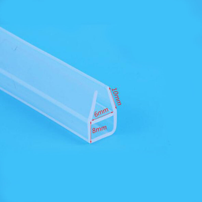 U bath shower silicone rubber glass door seal strip weather strip for 6mm glass