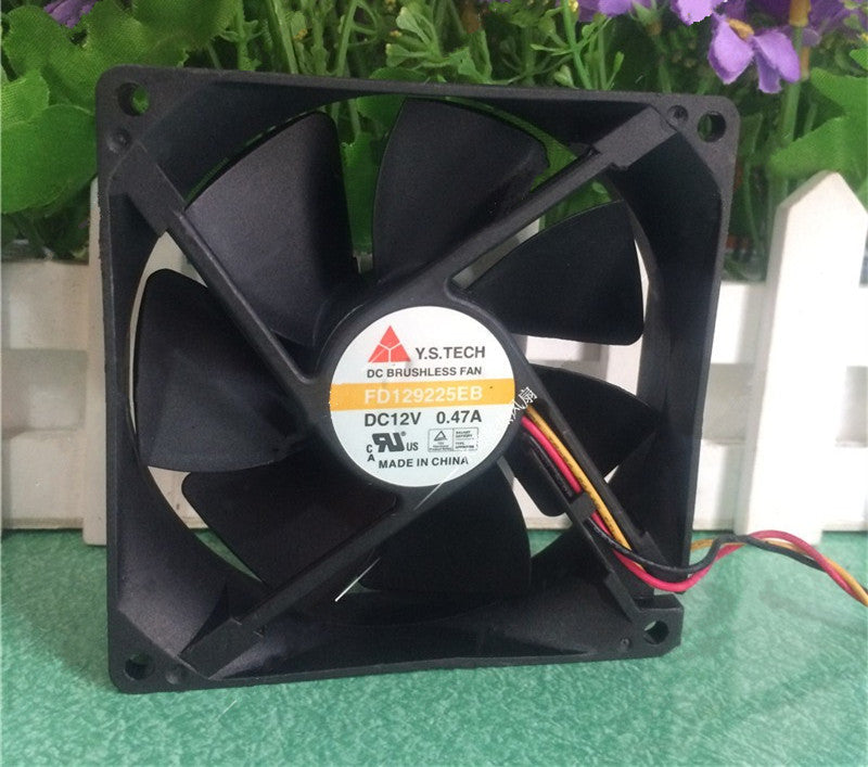 Y.S.TECH FD129225EB 9225 12V 0.47A 9CM 3-wire high air volume cooling fan