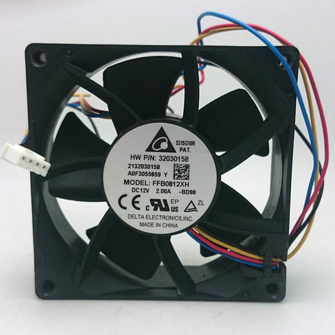 Delta FFB0812XH 80*80*25mm DC 12V 2A 4 Pin Powerful PWM cooling fan