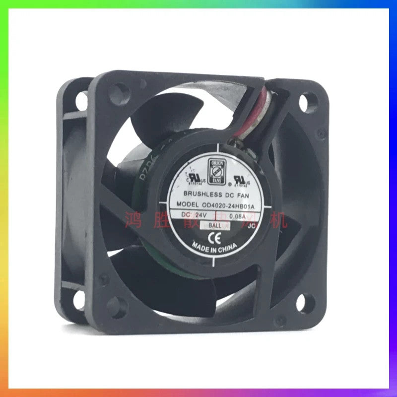 1PCS OD4020-24HB01A DC24V 0.08A 4020 4CM 3-wire Inverter Cooling Fan