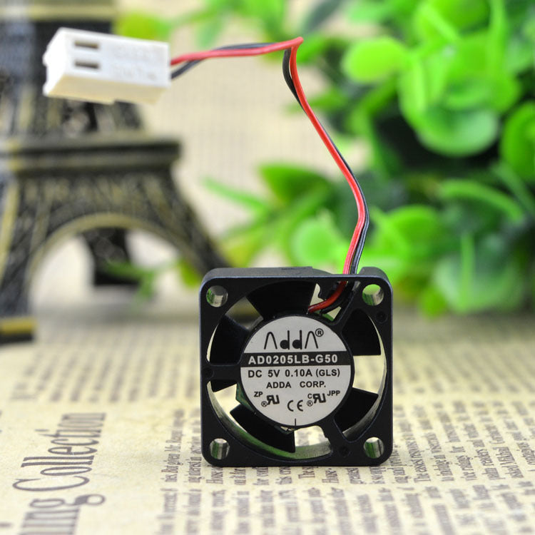 ADDA AD0205LB-G50 DC 5V 0.1A 2Pin 25x25x10mm ，5 blade, 1 inch, Cooling Fan