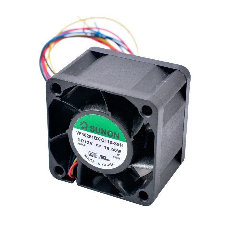 VF40281BX-Q110-S9H 40mm DC12V 18W 4pin cooling fan for 1U server power supply