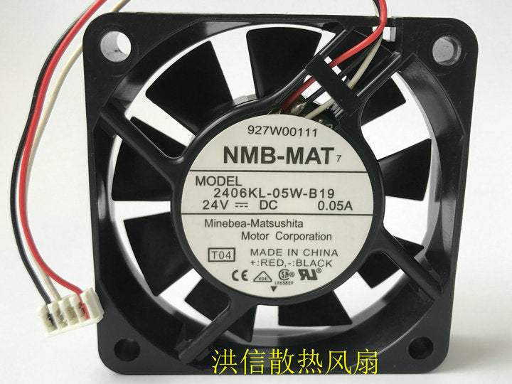 1PC NMB-MAT 6015 2406KL-05W-B19 DC24V 0.05A 6CM Inverter Cooling Fan