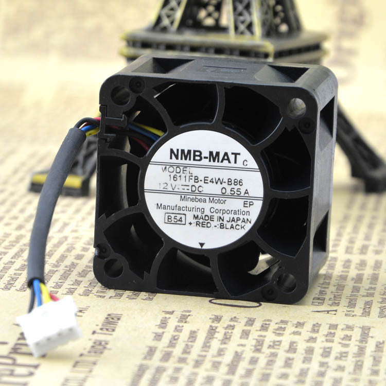 NMB-MAT 1611FB-E4W-B86 fan 40*40*28mm DC12V 0.55A 4pin Cooling Fan
