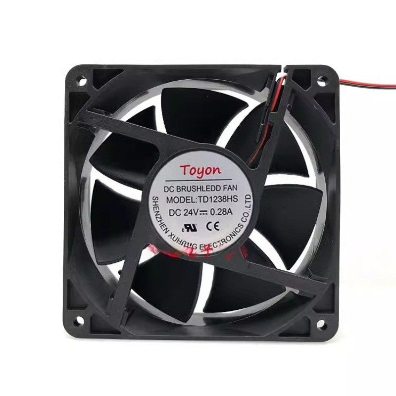 TOYON TD1238HS 12038 DC24V 0.28A 12CM 2-wire Inverter Cooling Fan