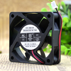 For DWPH EFS-06D12H 6020 12V 0.25A 2-wire mute Large air volume Cooling fan