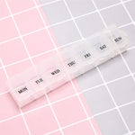 Pill Box Storage Dispenser 7 Days Pill Case Weekly Tablet Pill Medicine Box