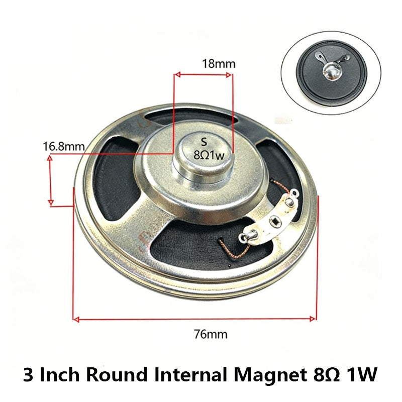 3 Inch 4Ω 8Ω 16Ohm 1W 2W 3W 5W 10W 20W Full-range Speaker Loudspeaker Waterproof