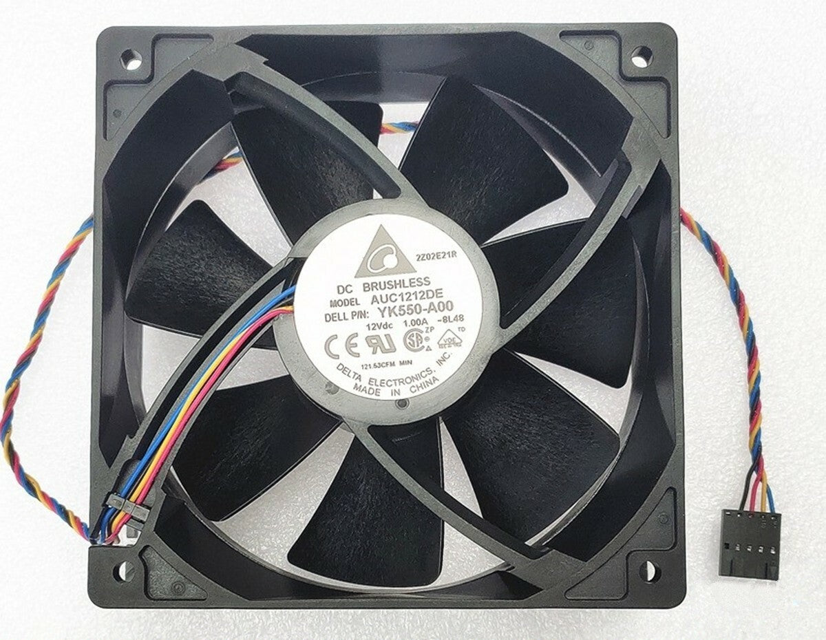 DELTA AUC1212DE 12V 1A 12038 4-Wire 5-Pin Ferver Cooling Fan DELL PN: YK550-A00