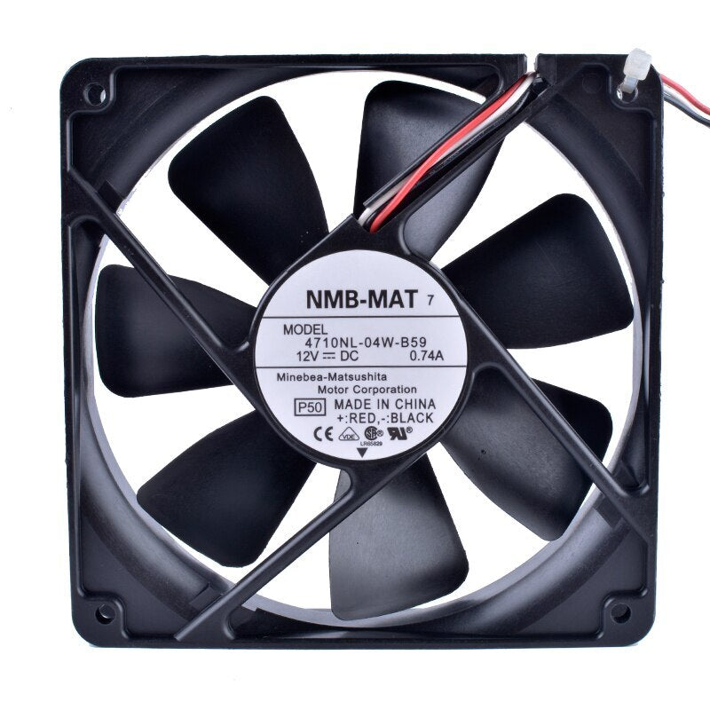 NMB 4710NL-04W-B59 120mmx25mm DC12V 0.74A 3pin cooling for chassis power supply