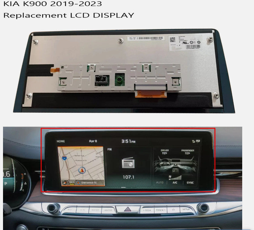 REPLACEMENT TOUCH-SCREEN RADIO LCD DISPLAY Fit KIA K900 2019-2023 96525-J6000