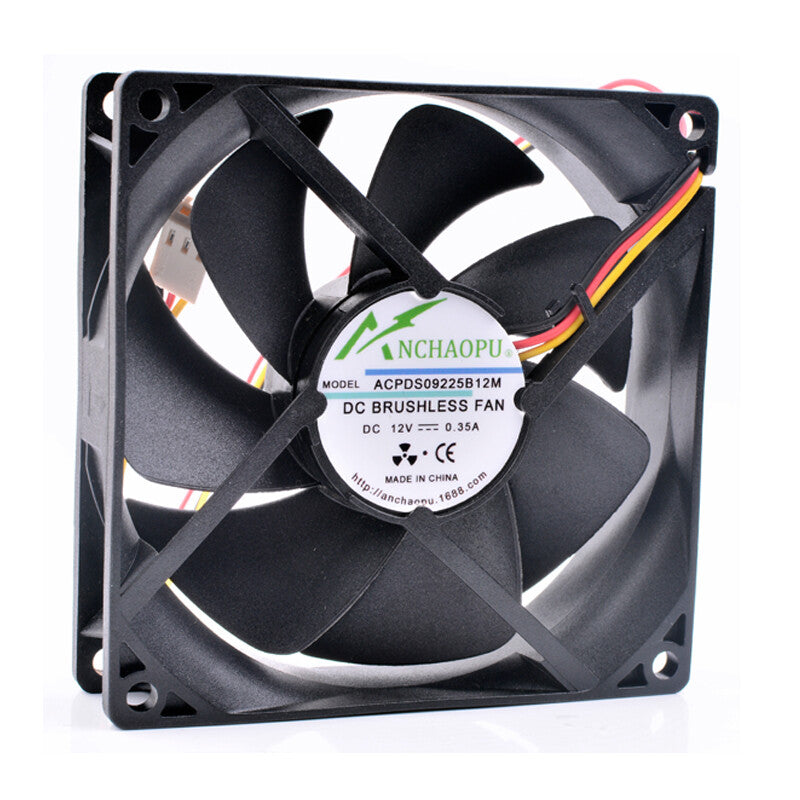 DS09225B12M 9cm 9025 12V 0.35A 3 lines double ball large air volume cooling fan