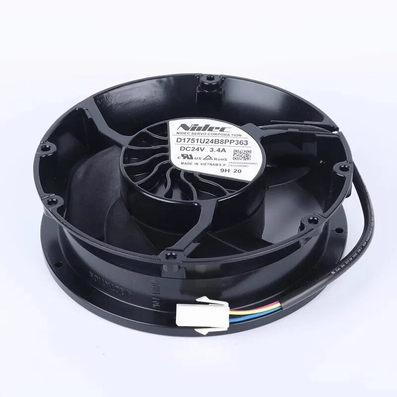 NIDEC D1751U24B8PP363 DC24V 3.4A 172*150*51mm ABB ACS880 4-wire cooling fan