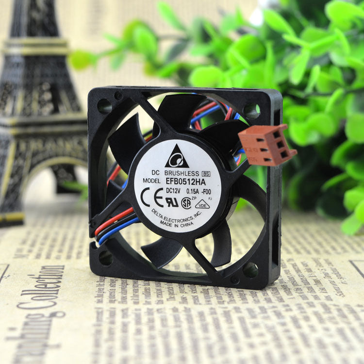 Universal Cooling Fan EFB0512HA 50X50X10MM DC 12V 0.15A 3pin Case Cooling Fan