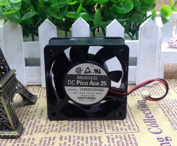 SANYO 109R0624H402 6cm6025 24V 0.06A 2 line inverter silent fan durability