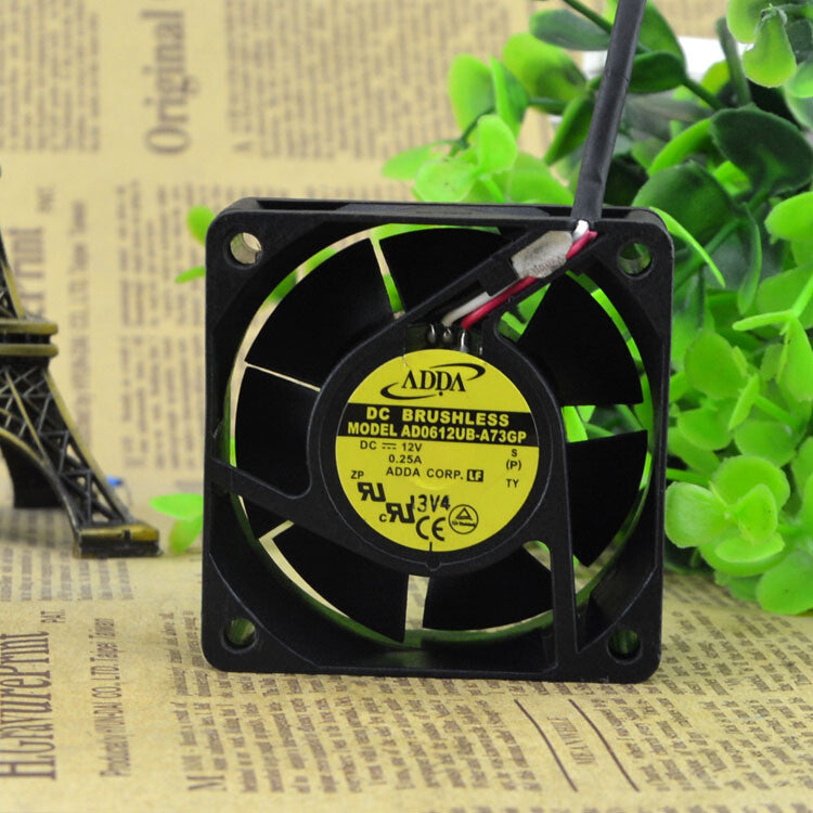 ADDA 6025 AD0612UB-A73GP DC12V 0.25A 6CM 60*60*25mm 3 line ball fan