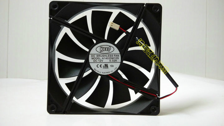 1PC KEEP 14025 A14025M12S DC12V 0.32A 14CM 2-wire chassis cooling fan