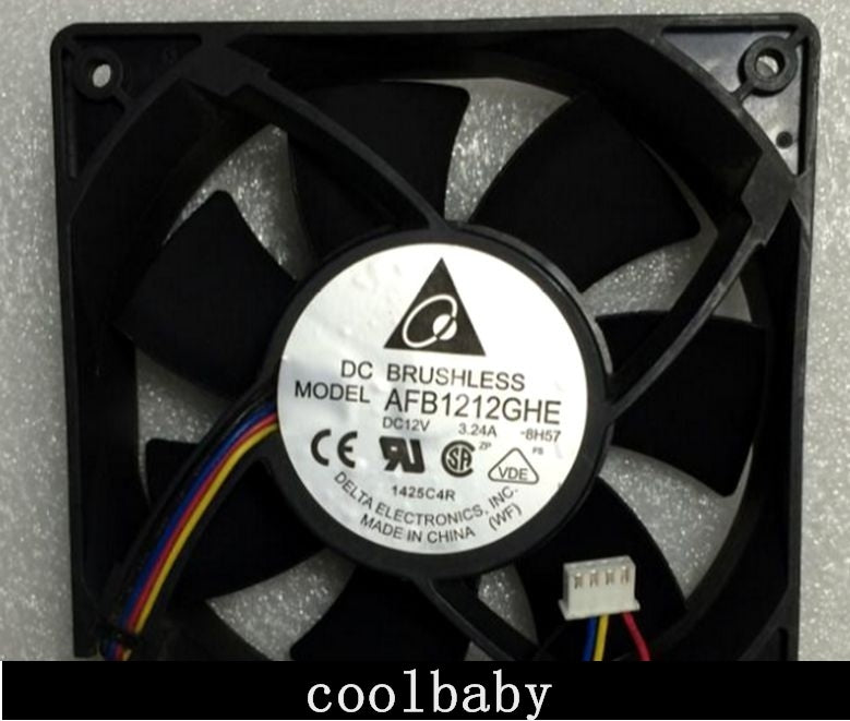 Delta AFB1212GHE 120x38mm TAC Sensor Hi Spped 3+4Pin Case Cooling Fan
