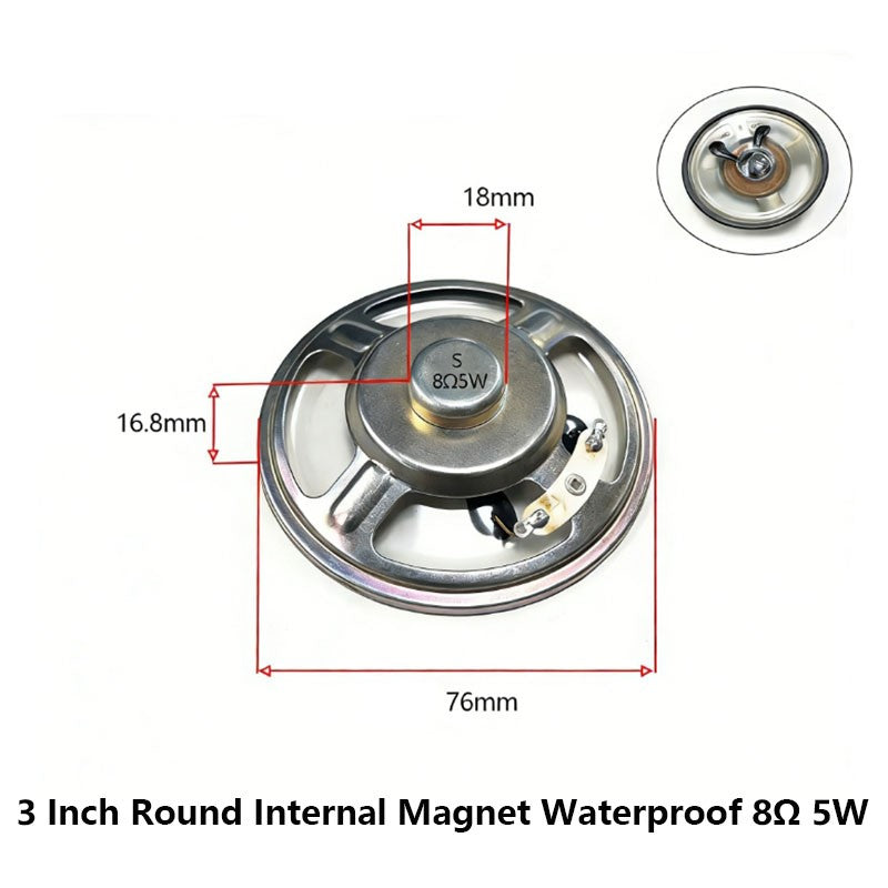 3 Inch 4Ω 8Ω 16Ohm 1W 2W 3W 5W 10W 20W Full-range Speaker Loudspeaker Waterproof