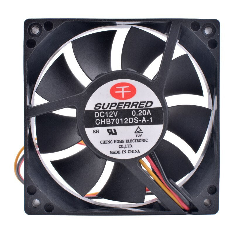 CHB7012DS-A-1 7cm 70mm fan 70x70x20mm DC12V 0.20A 3pin 3600rpm Axial flow fan