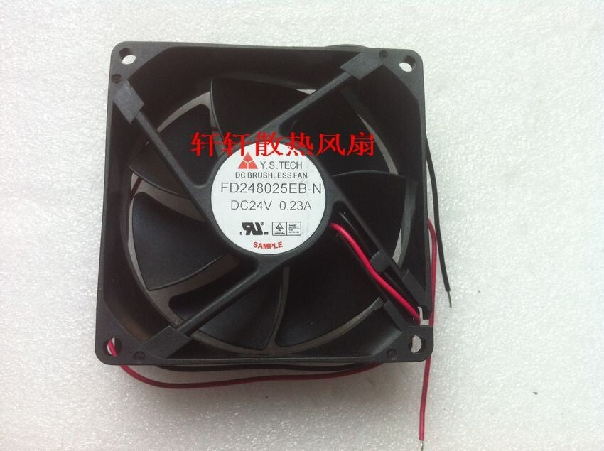 Y.S.TECH FD248025EB-N 8025 8CM 24V 0.23A 2-wire cooling fan