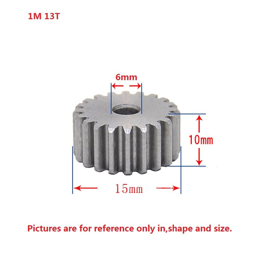 1 Mod 12T-150T Spur Gear 45# Steel Thickness 10mm Motor Pinion Transmission Gear