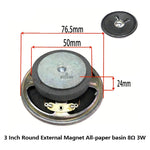 3 Inch 4Ω 8Ω 16Ohm 1W 2W 3W 5W 10W 20W Full-range Speaker Loudspeaker Waterproof