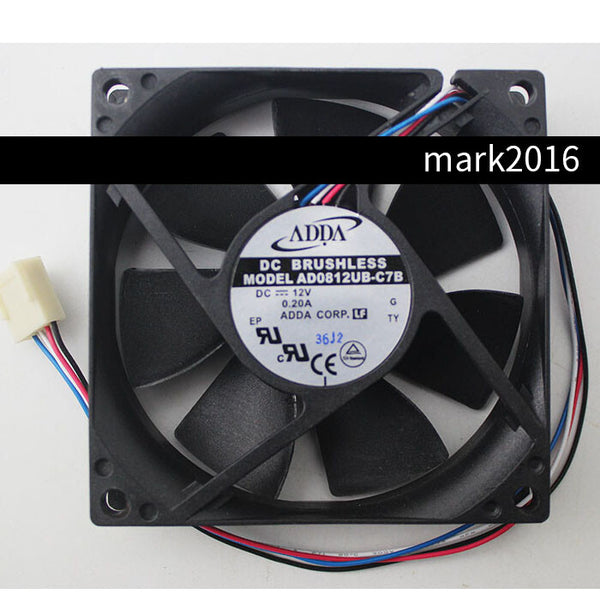 ADDA AD0812UB-C7B DC12V 0.20A 8CM 4pin 80*80*20mm Computer cooling fan