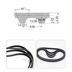 10mm Belt 90/94/96-120/126/130XL Drive Belt Rubber Synchronous Belt 90XL-100XL