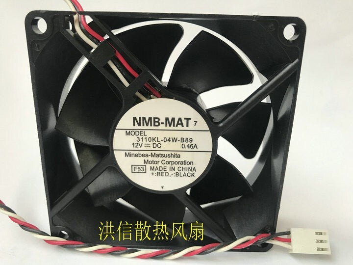 NMB 3110KL-04W-B89 DC12V 0.46A 8025 cooling fan