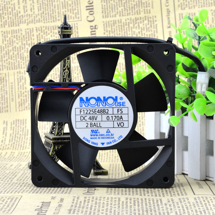 2pcs NONOISE F1225E48B2 fan 48V 0.17A 12CM 120*120*25mm