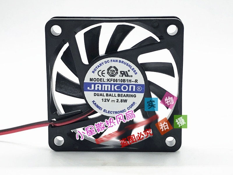 JAMICON KF0610B1H-R DC12V 2.8W 6CM 6010 ultra-thin silent cooling fan