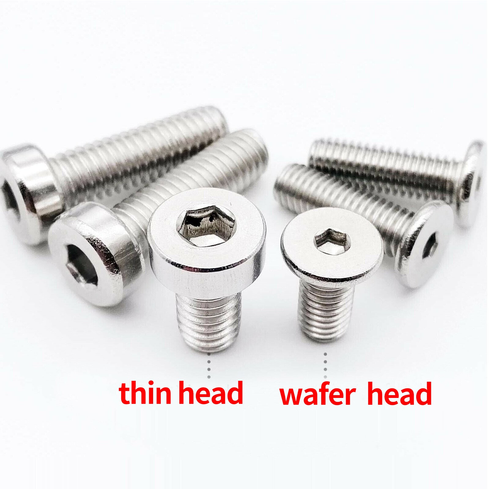 M3-M6 SS Allen Hex Hexagon Socket Ultra Thin Low Flat Wafer Cap Head Screw Bolt