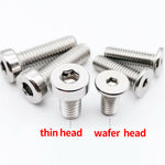 M3-M6 SS Allen Hex Hexagon Socket Ultra Thin Low Flat Wafer Cap Head Screw Bolt