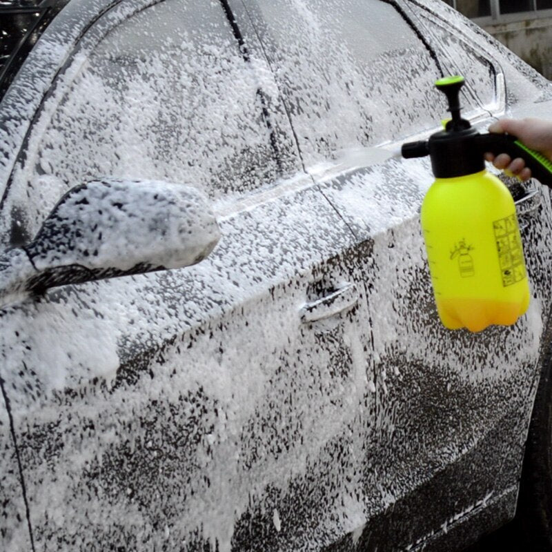 1pc Foam Sprayer Pump Pressure Hand Shampoo Water Bottle Spray Car Wash Auto 2L