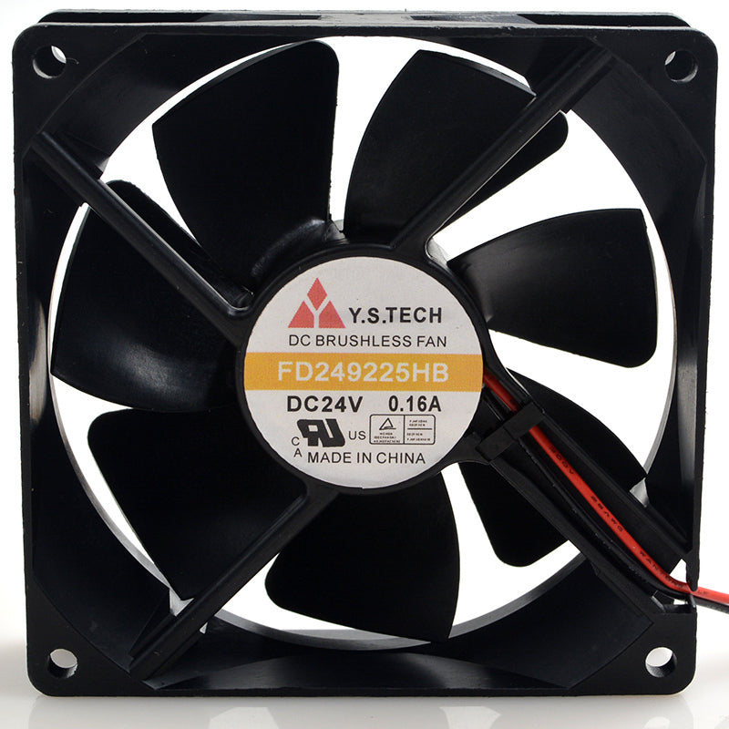 1 PC Y.S.TECH FD249225HB 90*90*25mm 2pin DC 24V 0.16A axial cooling fan