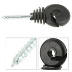 Electric Fence Offset Ring Insulator Fencing Screw In Posts Wire Safe 50Pcs