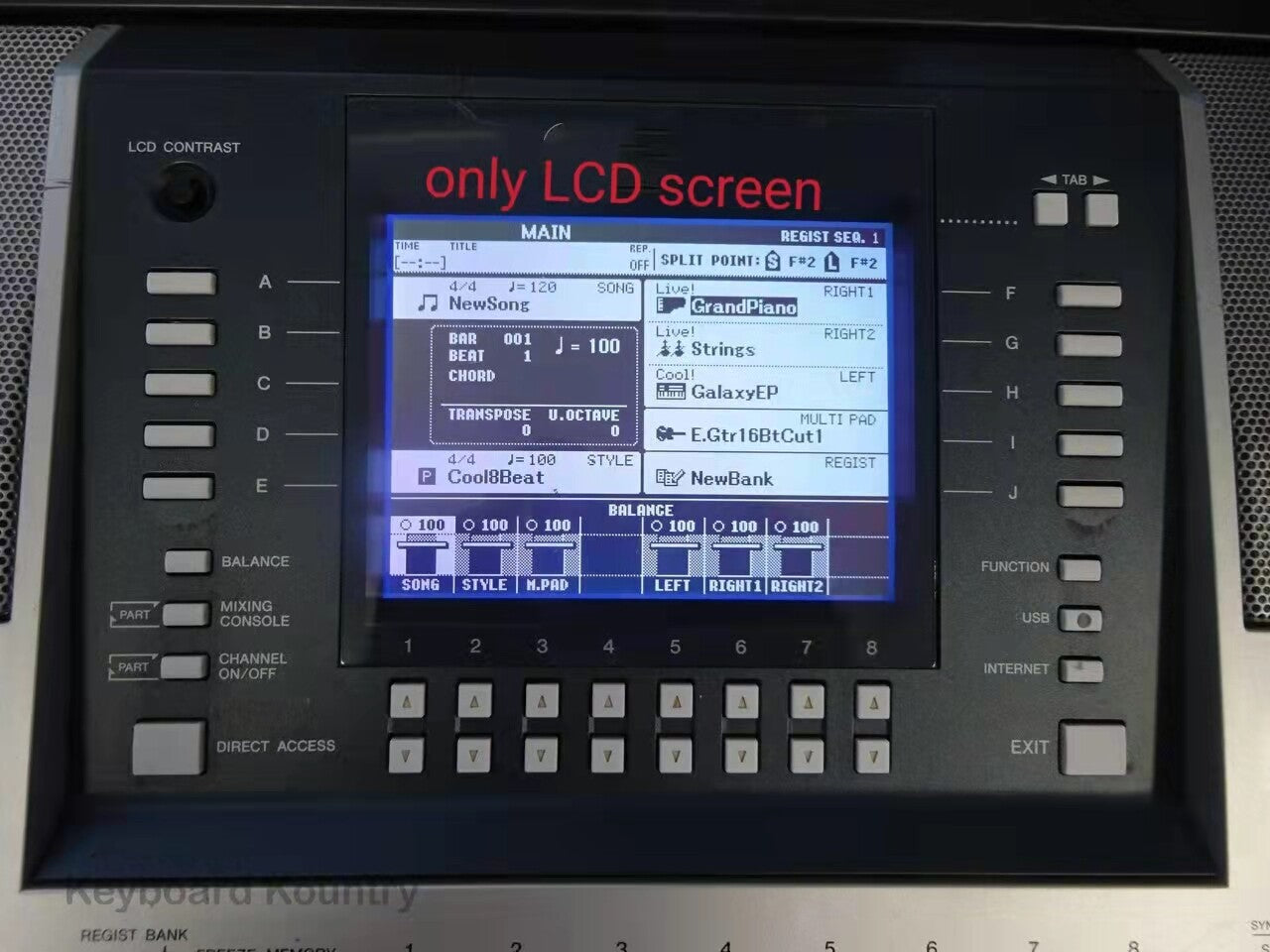 LCD Display Screen for YAMAHA PSR S710 S750 LCD screen Replacement