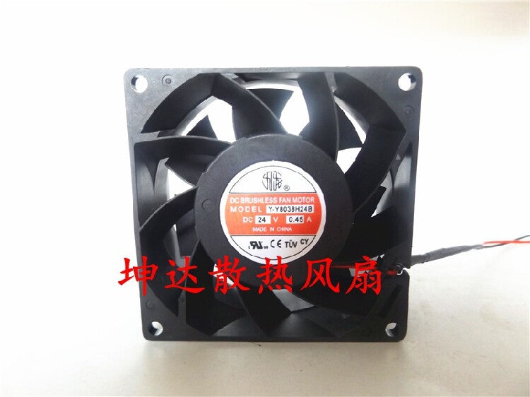 1pcs Y-Y8038H24B 24V 0.45A 8CM 8038 80X80X38MM fan